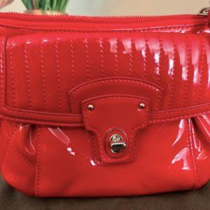 Coach liquid gloss bright RED holiday bag